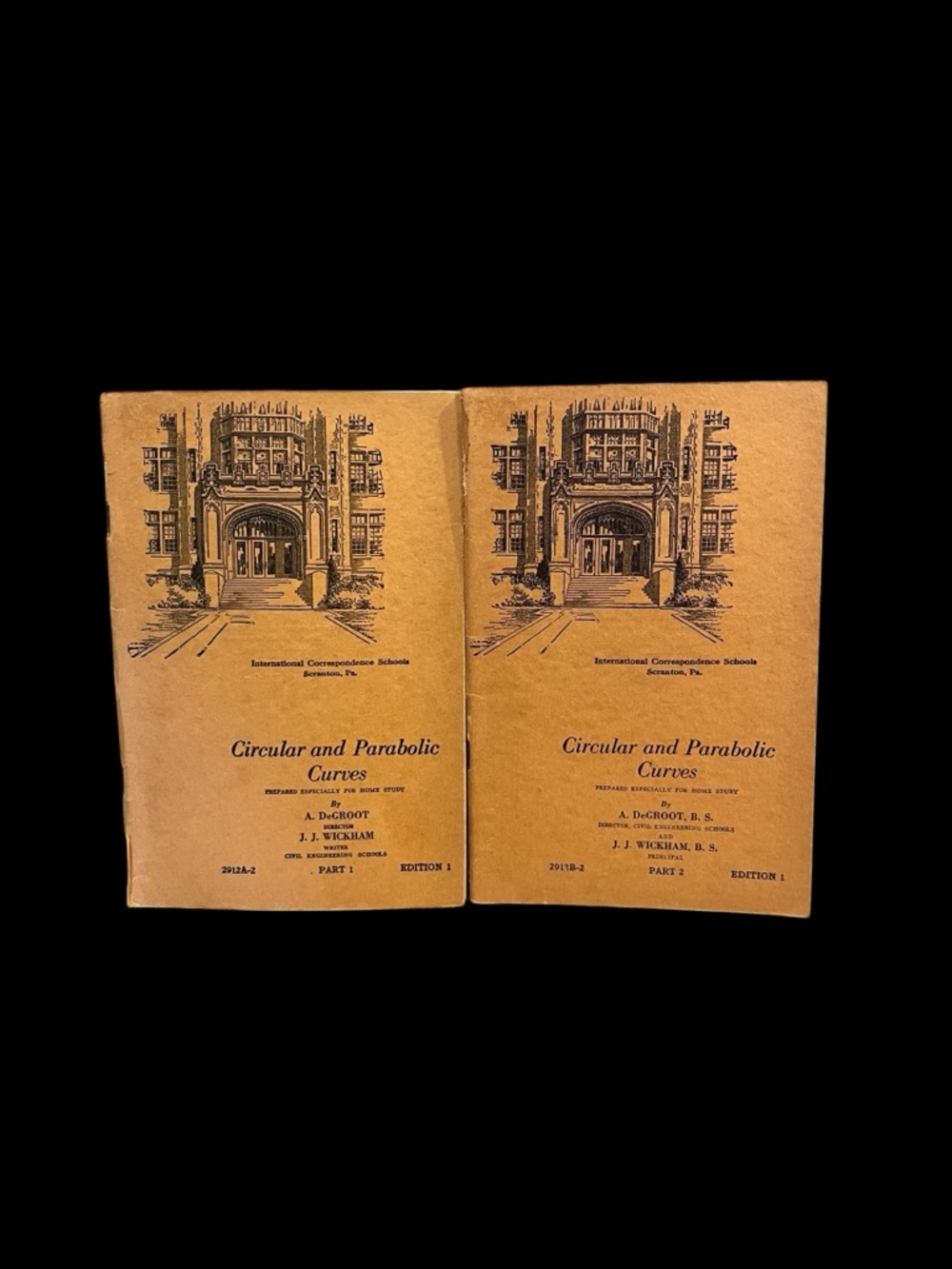 Circular Parabolic Curves International Correspondence School 1946 Lot of 2